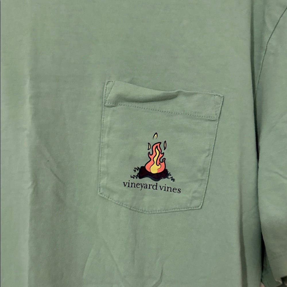 Vineyard Vines Mint Green Camping Graphic Tee - Picture 4 of 5